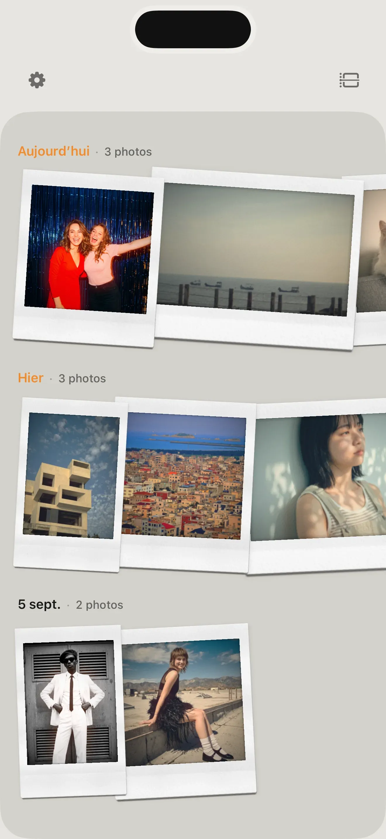Trois formats de film